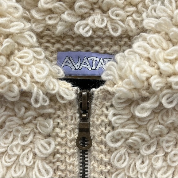 Avatar Pachamama Wool Hand Knit Jacket Made In Nepal NWT Vintage Chunky Warm - Picture 4 of 8